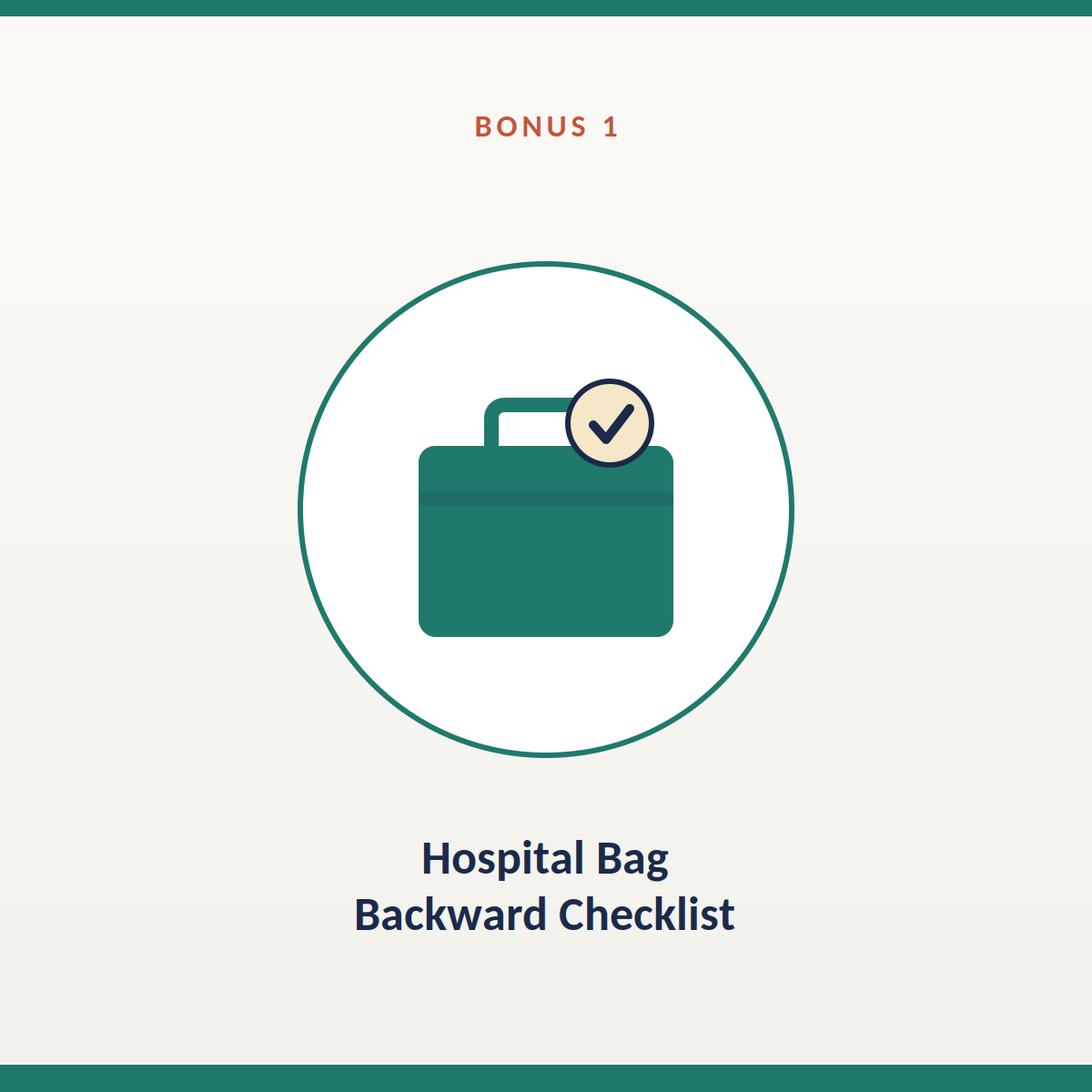 Hospital Bag Backward Checklist