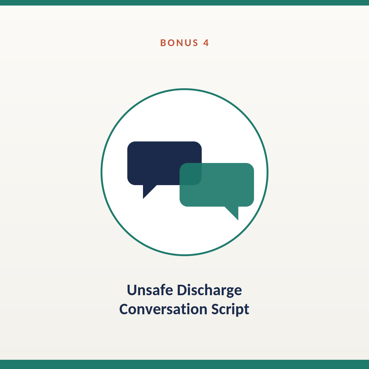 Unsafe Discharge Conversation Script